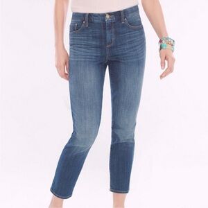 CHICO'S So Slimming Girlfriend Slim Leg Crop Ankle jean size .5 US Size 6